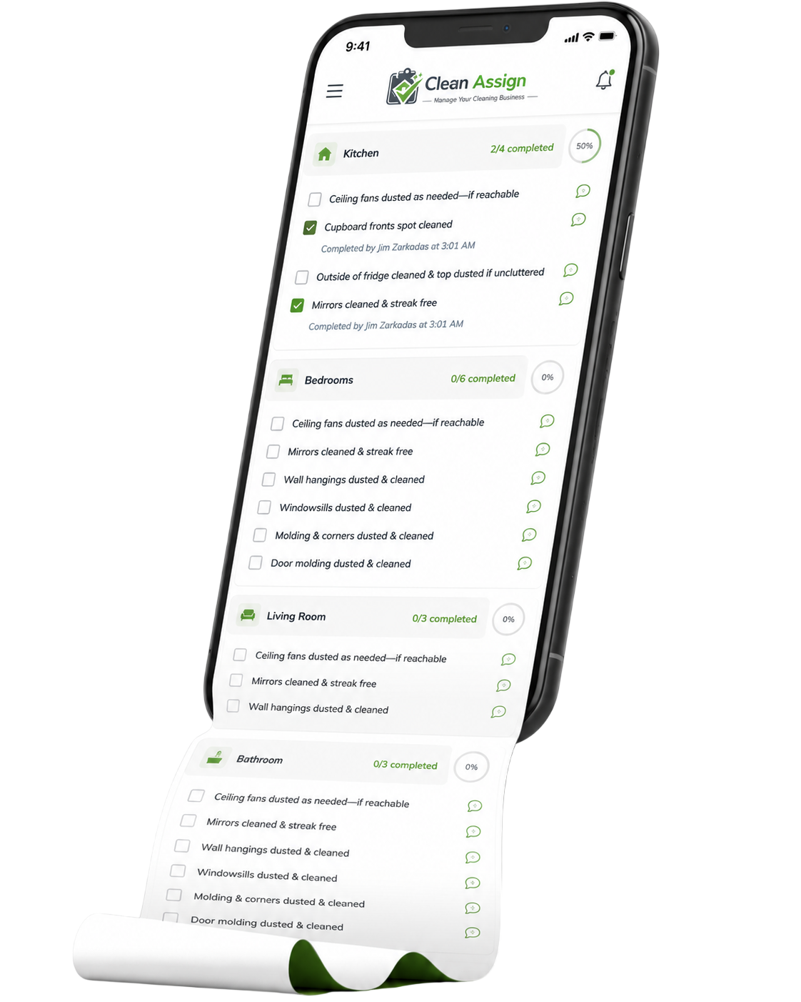 Clean Assign Mobile App