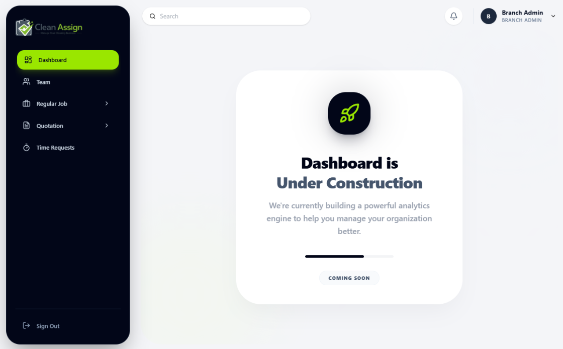 Clean Assign CRM Dashboard