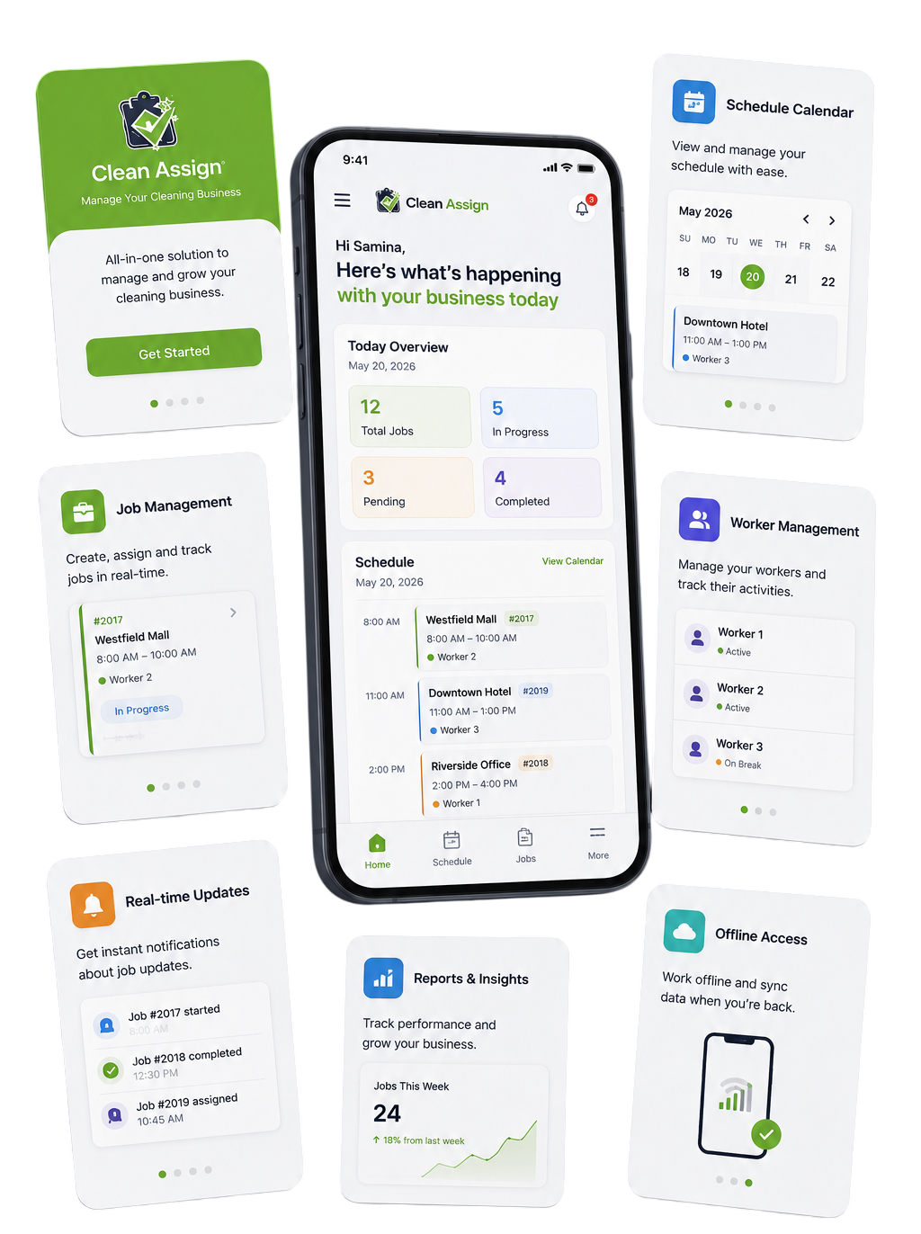 Clean Assign Mobile App