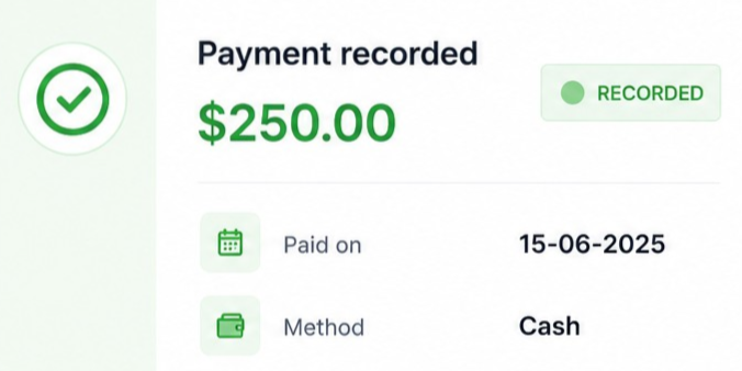 Mark payments manually