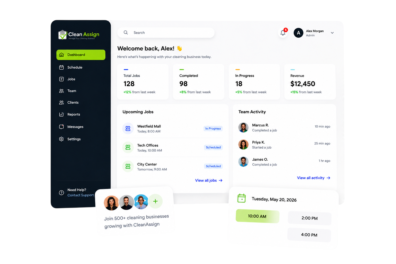 Clean Assign Dashboard